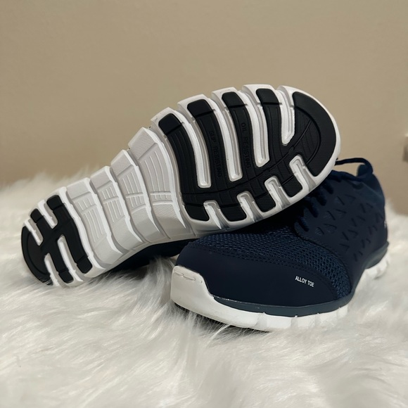 Men’s Reebok Navy Sublite Cushion Oxford Work Shoe - RB4043 - Picture 3 of 16